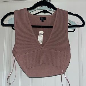 Teens Cropped Tank Top V-neck